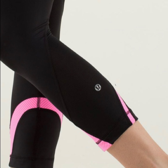 lululemon athletica Pants - Lululemon Run Inspire Crop leggings black size 8